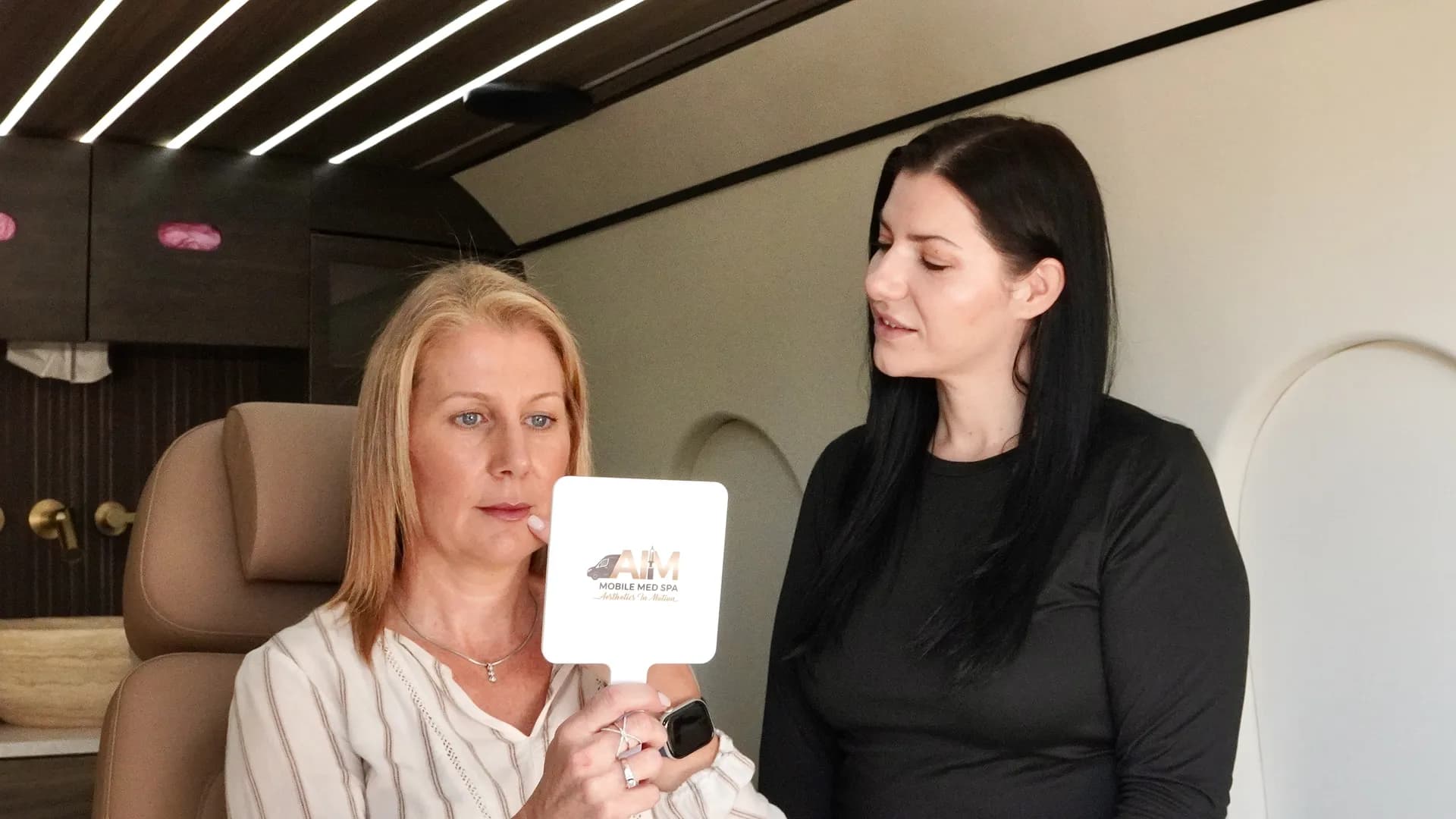 AIM Mobile Med Spa provider and client